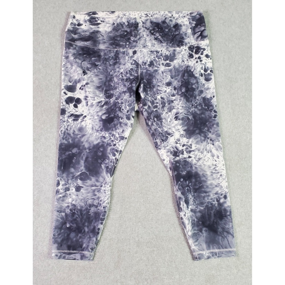 Lululemon Wunder‎ Under High Rise Leggings Womens 20 Marble Dye Navy 24" Inseam